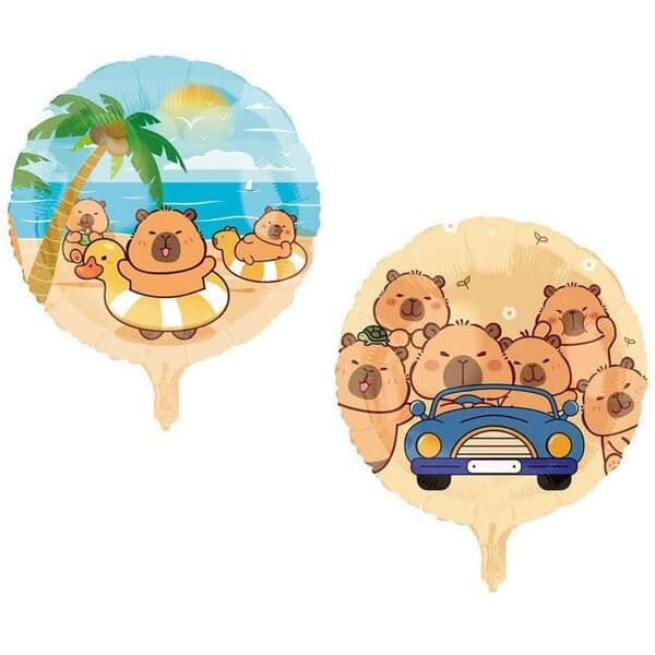 Круг F «Капибара в путешествии, двусторонний» 18″