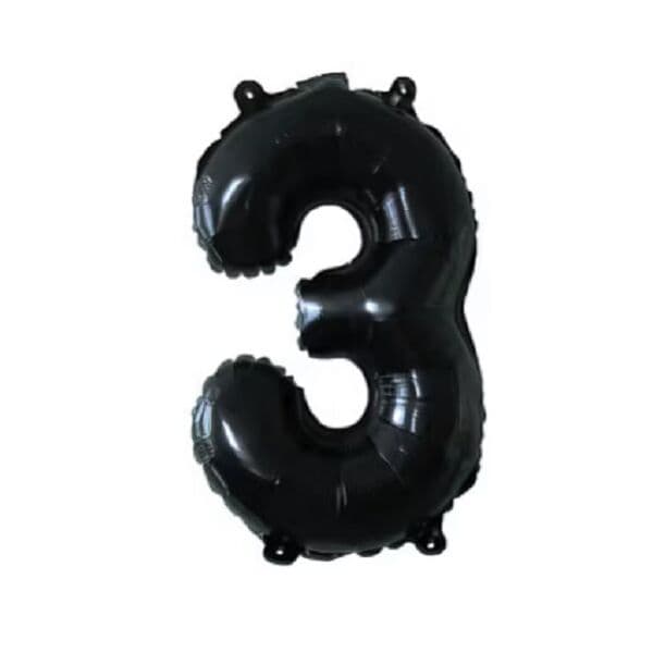 Цифра F "Черный, 3" 16"