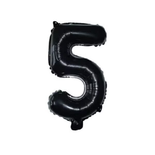 Цифра F "Черный, 5" 16"
