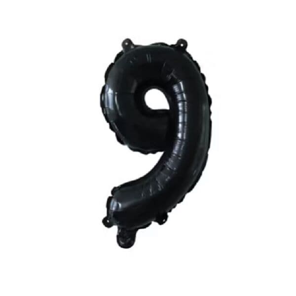 Цифра F "Черный, 9" 16"
