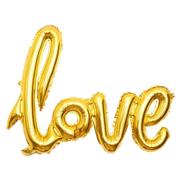 Надпись F, Love, золото