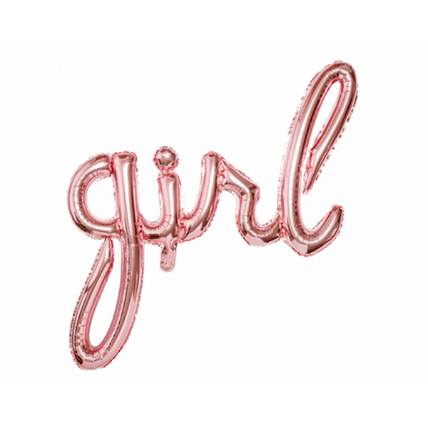 Надпись F, Girl, розовое золото, 30"