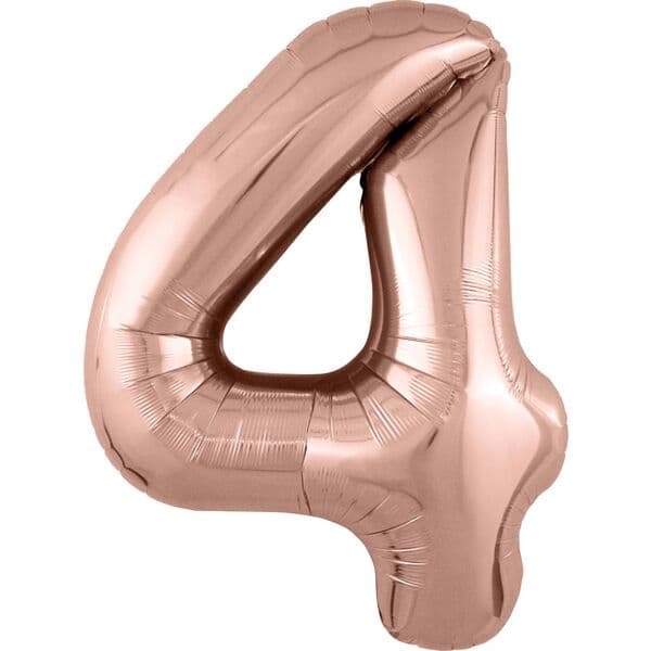 Цифра Ag "Розовое золото, Slim 4" 40"