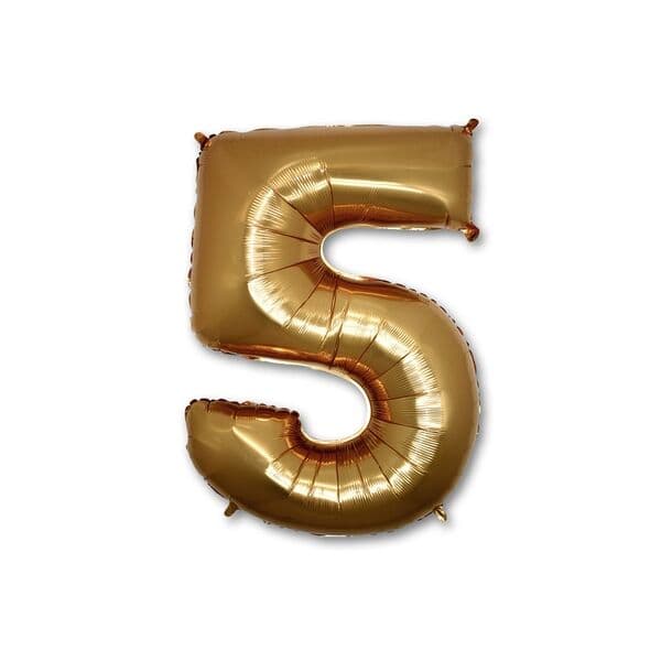 Цифра G "Золото, 5" 40"