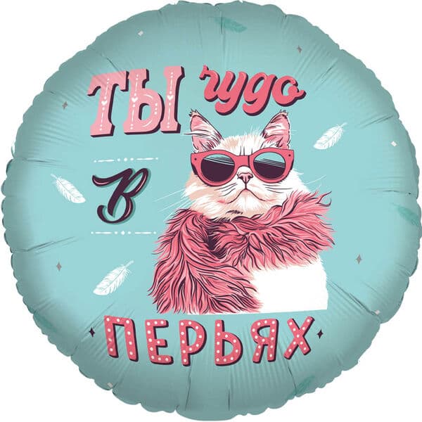 Круг Ag «Ты чудо в перьях!» 18″
