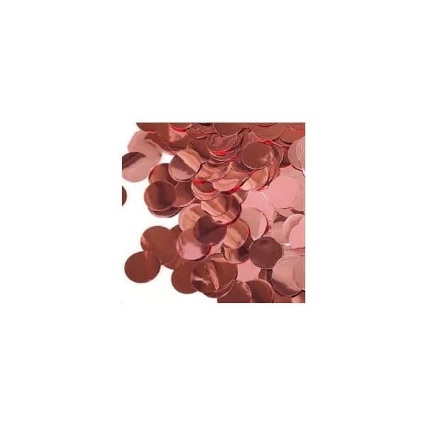 Конфетти фольга Круг, Розовое золото, Металлик, 1,5 см, 25 г. F