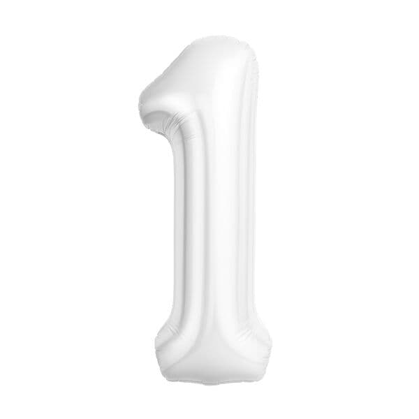 Цифра Ag "Белый блеск, Slim 1" 40"