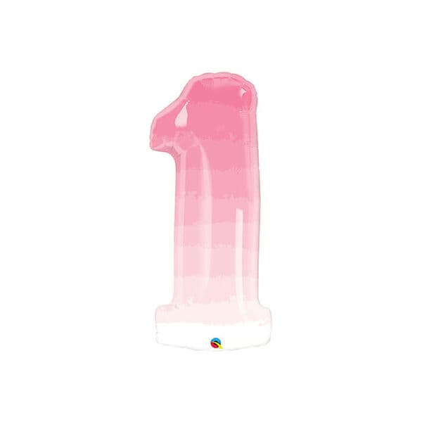 Цифра Q "Цифра 1, Омбре Pink″, 34"