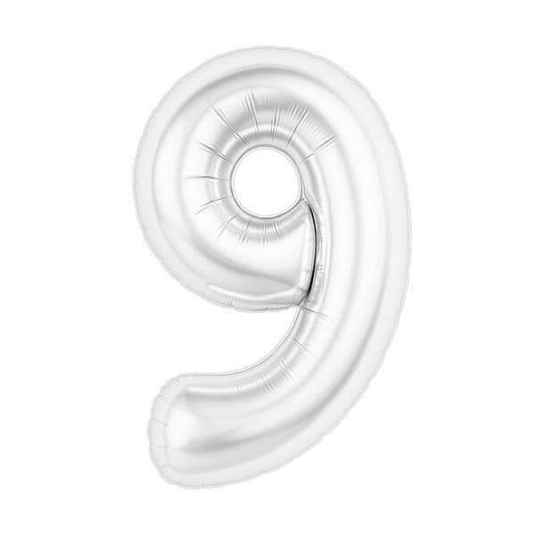 Цифра Ag "Белый блеск, Slim 9" 40"