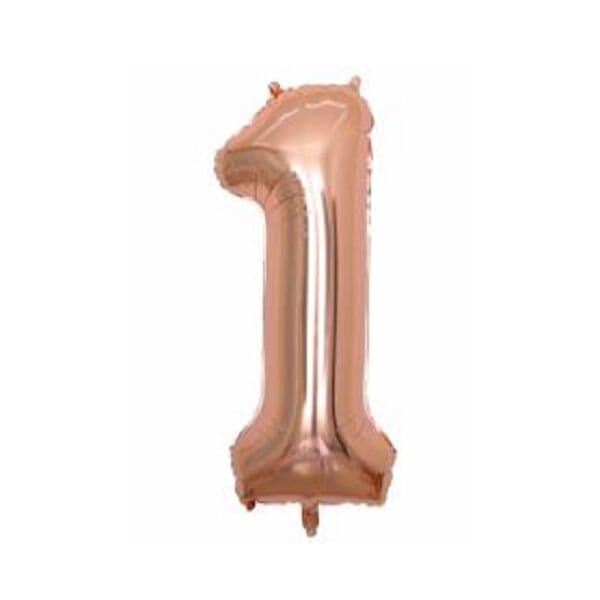 Цифра F "Розовое золото, 1", 40"