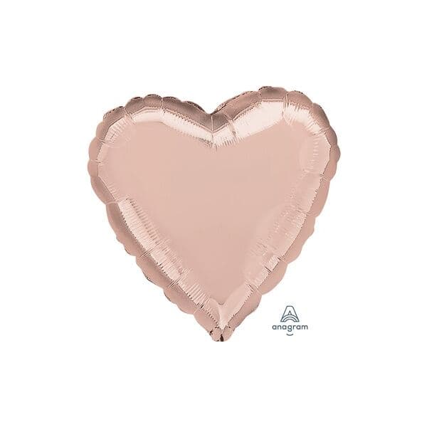 Сердце An «Металлик Rose Gold» 18″