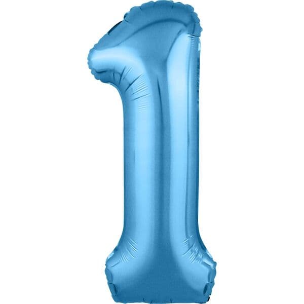 Цифра Ag "Голубой, Slim 1" 40"