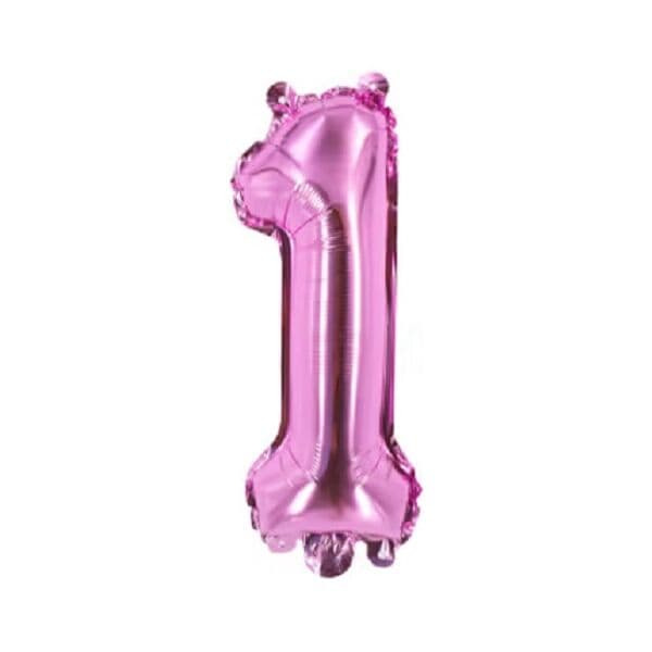 Цифра F "Розовый, 1" 16"