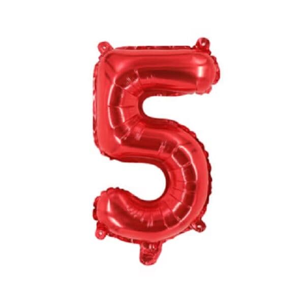 Цифра F "Красный, 5" 16"