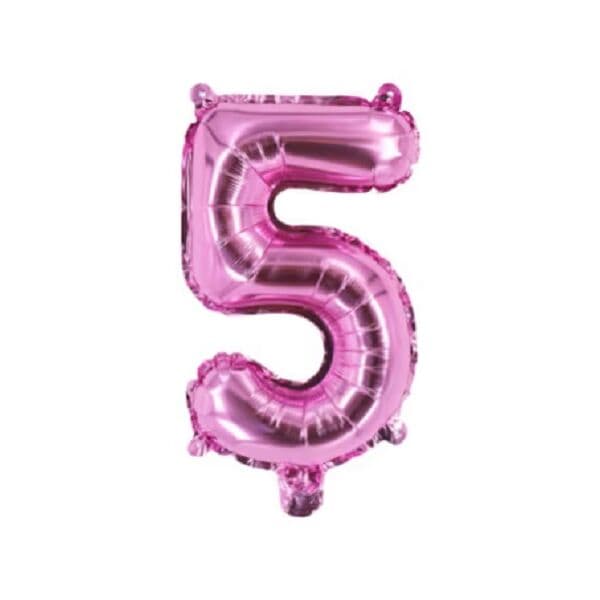Цифра F "Розовый, 5" 16"
