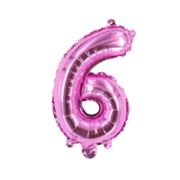 Цифра F "Розовый, 6" 16"