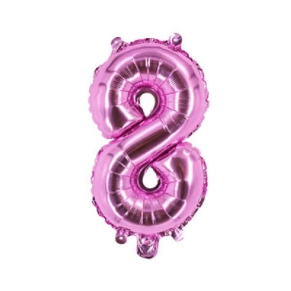 Цифра F "Розовый, 8" 16"